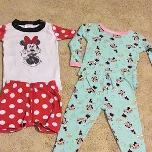 Bundled Minnie Mouse PJ’s- 3 sets